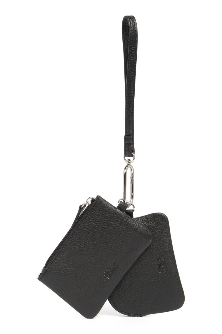 Kelly Wristlet & Coin Pouch, Alternate, color, BLACK