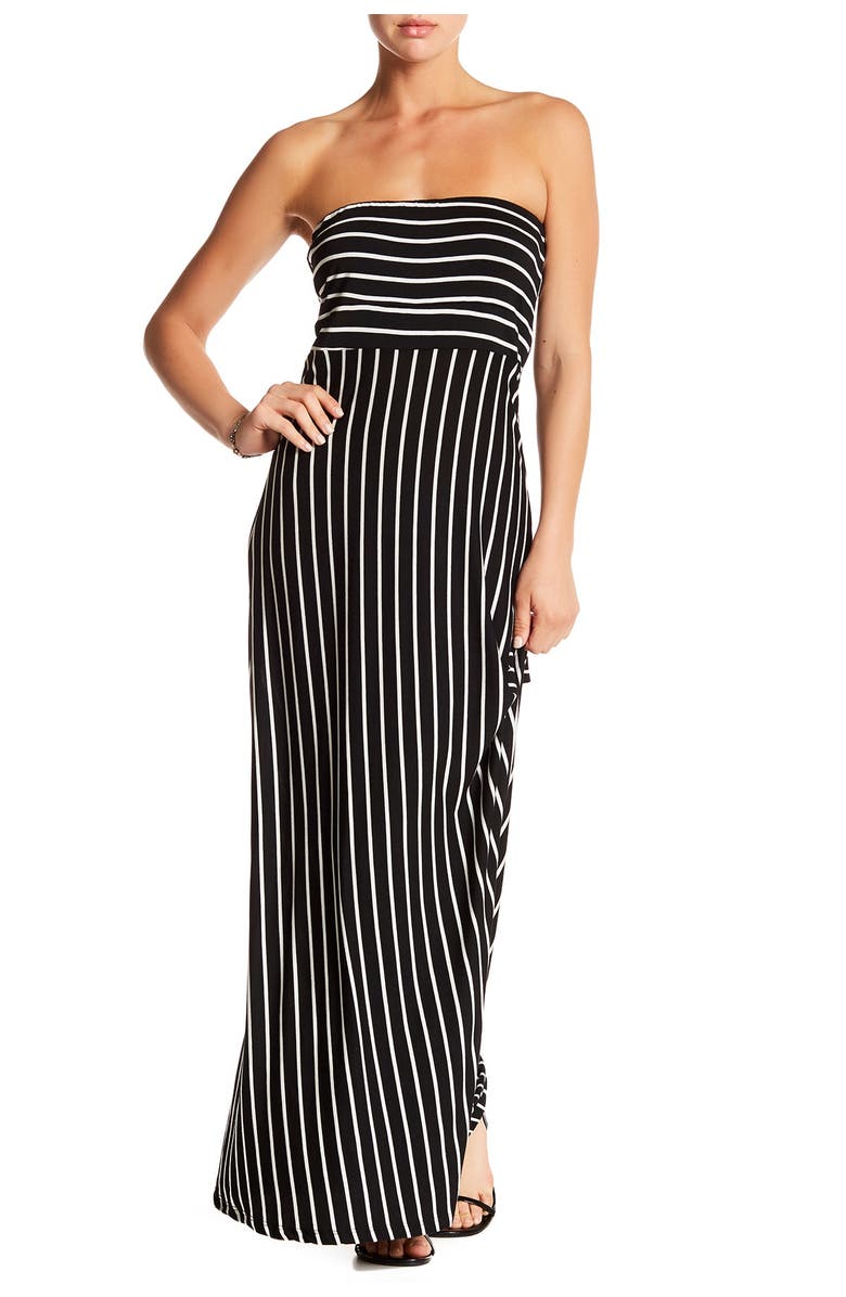 West Kei Striped Strapless Maxi Dress, Main, color, 