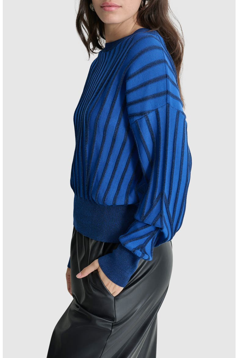 Transfer Stitch Sweater, Alternate, color, LAPIS BLUE/ BLACK