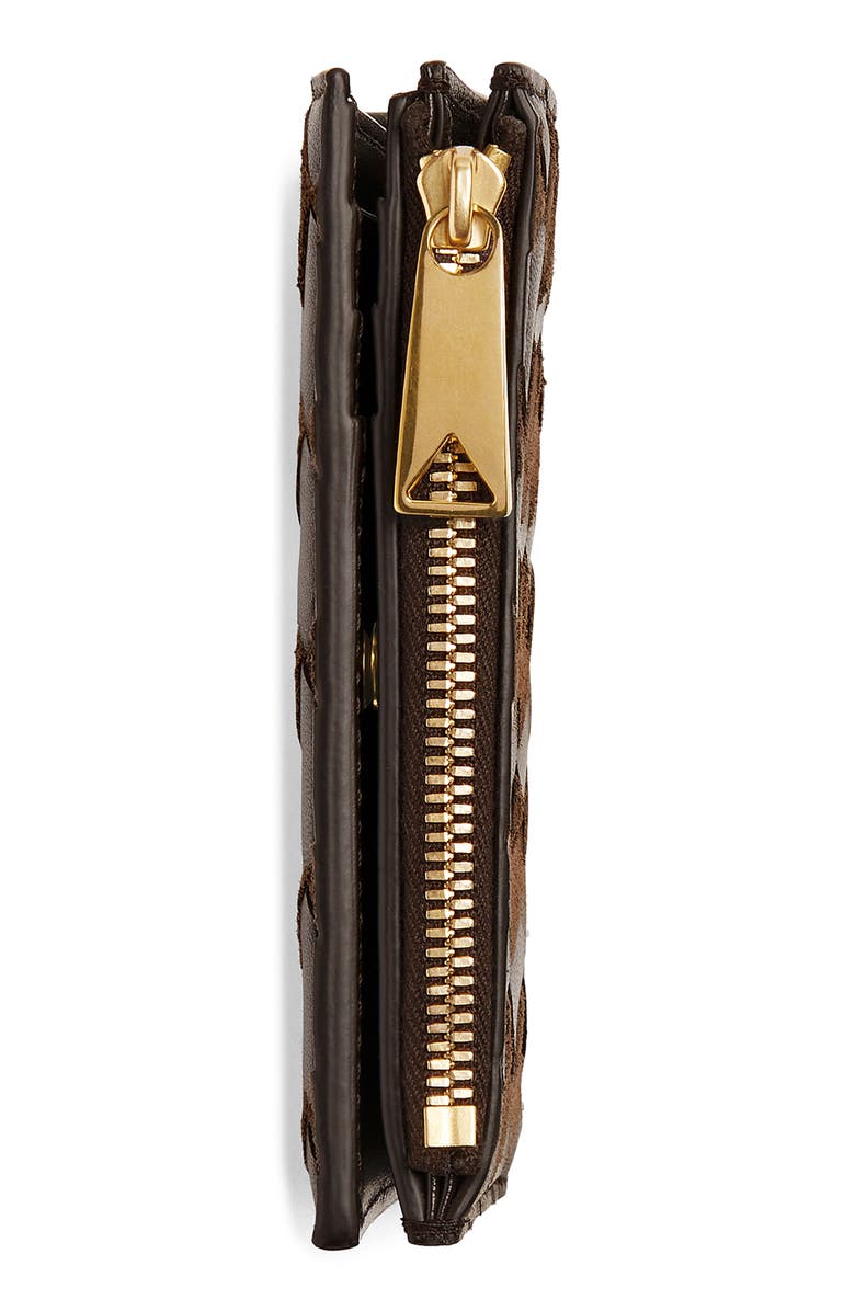 Bottega Veneta Small Suede & Leather Bifold Wallet, Alternate, color,