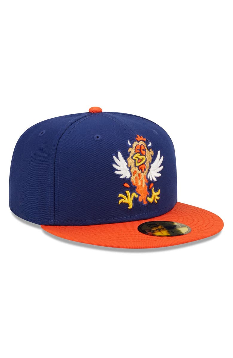 New Era Men's New Era Royal/Orange New Hampshire Fisher Cats Theme Night 59FIFTY Fitted Hat, Alternate, color, 