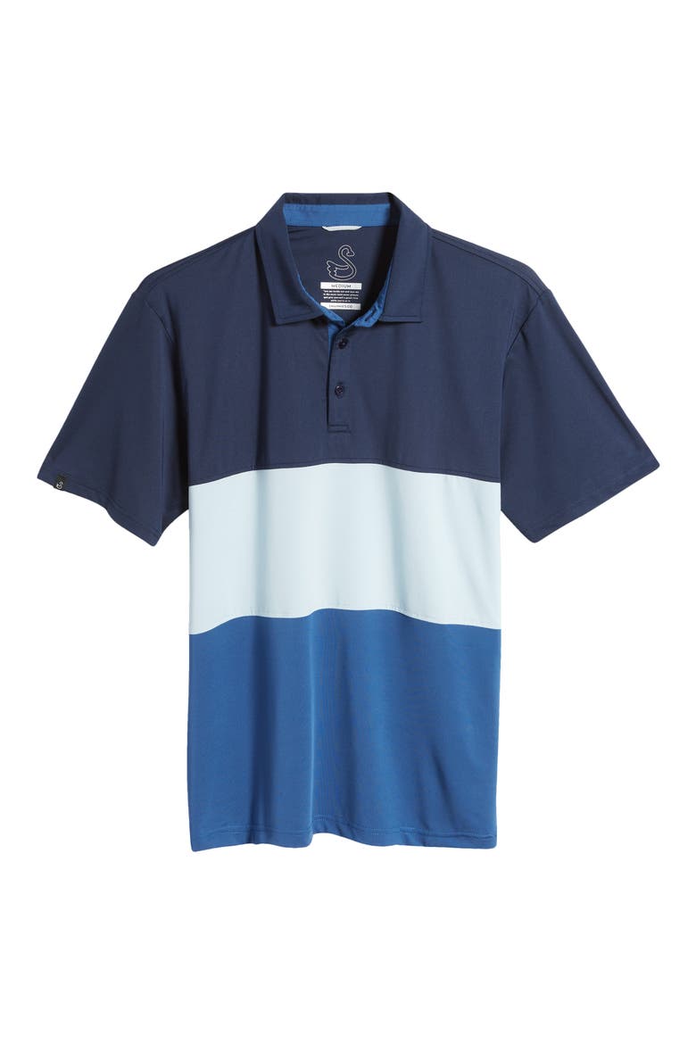 Gibbs Colorblock Golf Polo, Alternate, color, BLUE HAZE