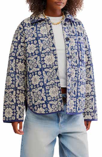 Alexie Print Boxy Quilted Jacket