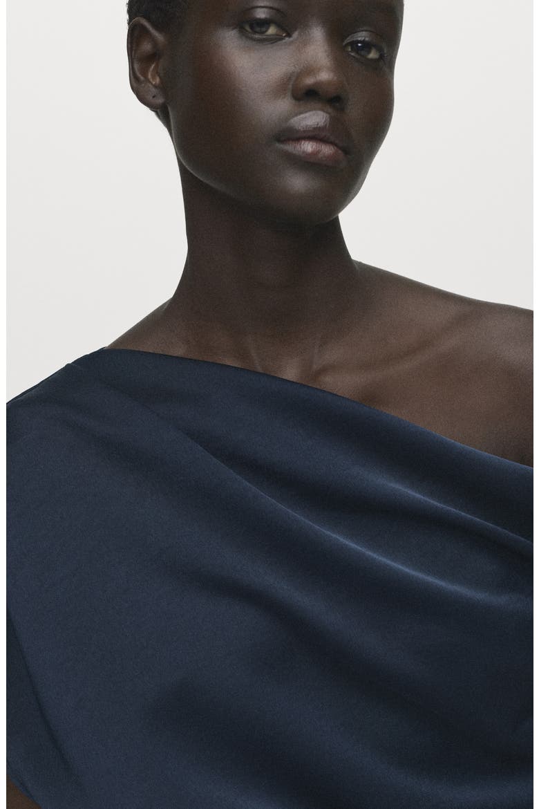Asymmetric One-Shoulder Midi Dress, Alternate, color, NIGHT BLUE