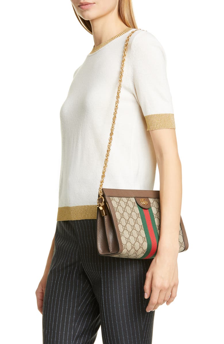 Gucci Small GG Supreme Shoulder Bag, Alternate, color,