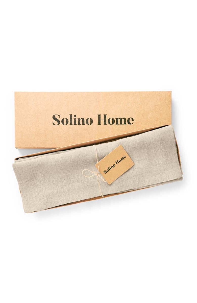Solino Home Linen Placemats - Sonoma - Set of 6, 14" x 19", Alternate, color, Flax