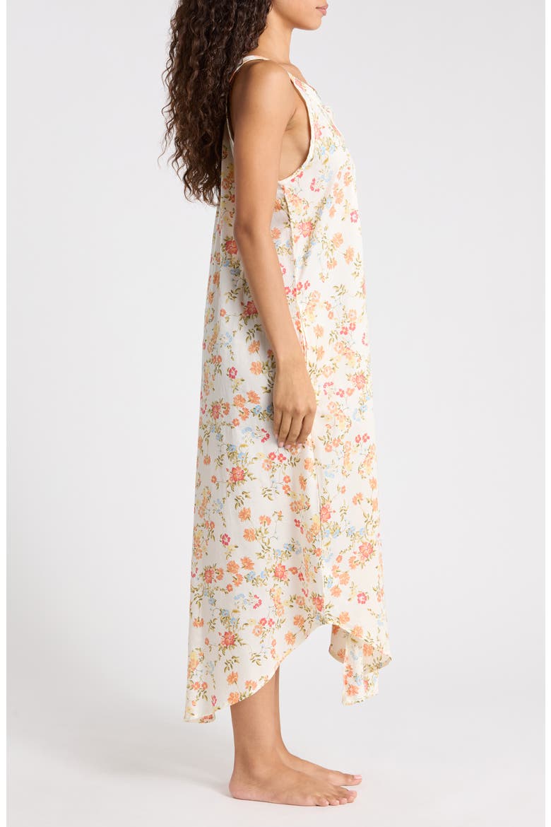 Amber Floral Maxi Nightie, Alternate, color, PEACH PARFAIT