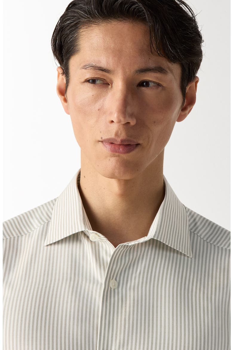 Silk Shirt, Alternate, color, PINE GREEN/ WHITE