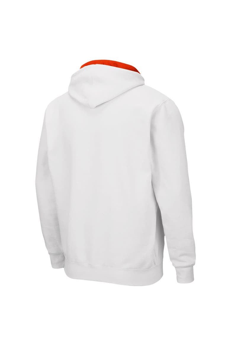 Men's Colosseum White Clemson Tigers Arch & Logo 3.0 Full-Zip Hoodie, Alternate, color, White