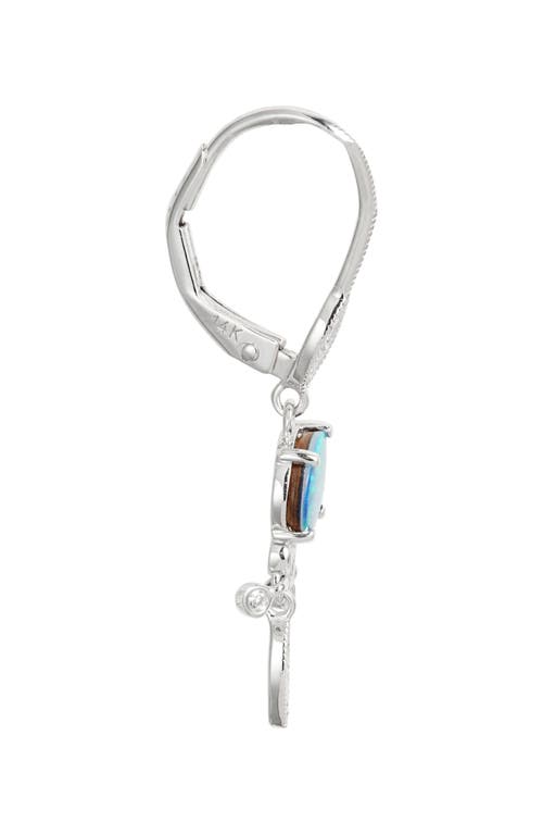 Meira T Diamond & Opal Drop Earrings