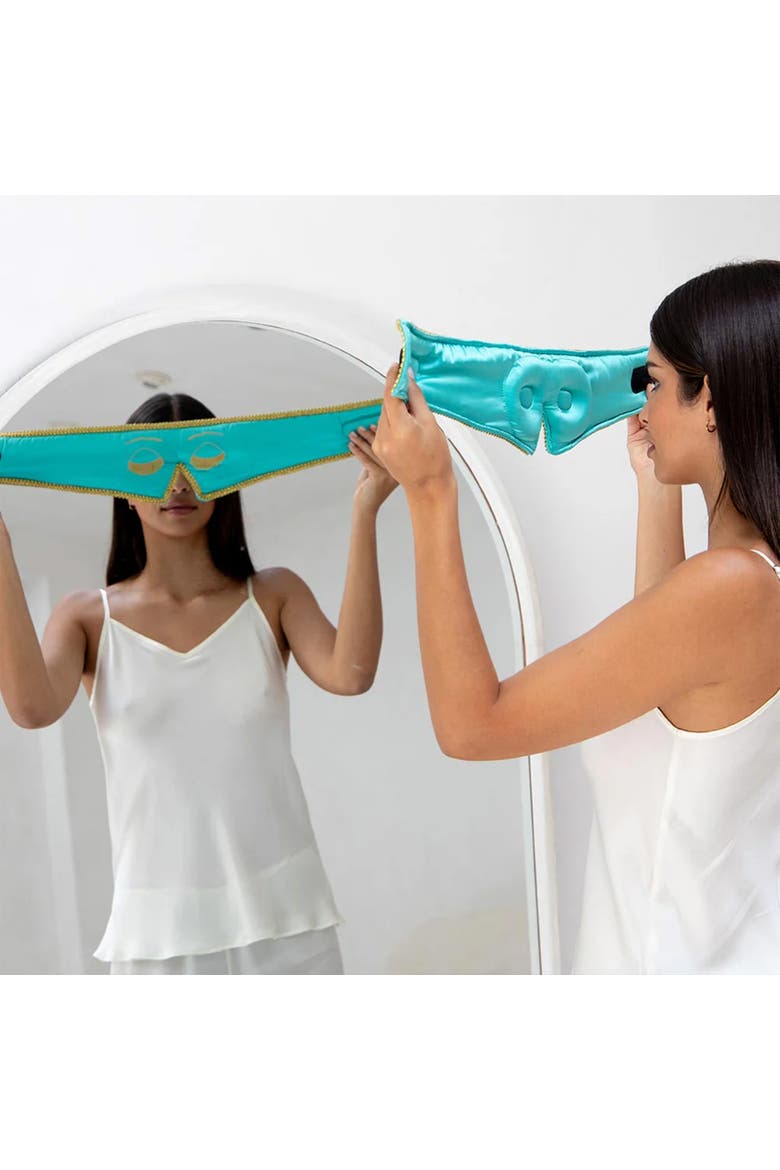 Breakfast at Drowsy Eyelash Protecting Mask, Alternate, color, Turquoise