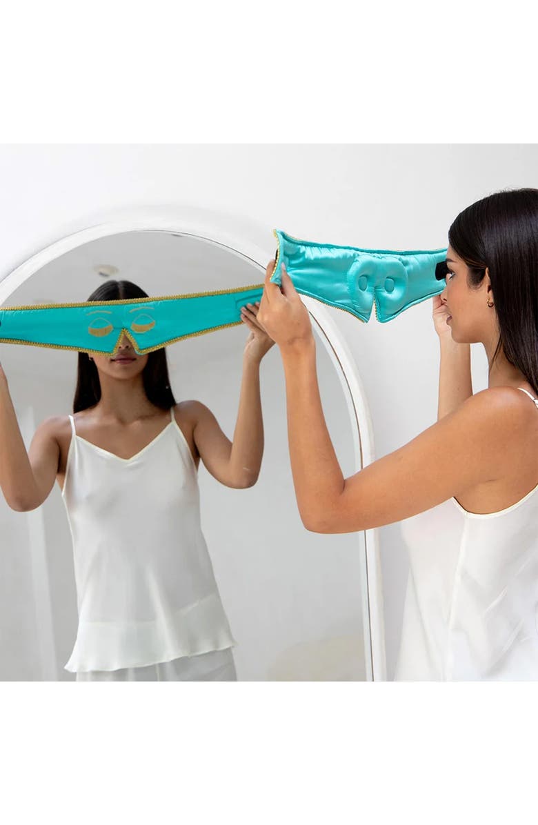 Drowsy Breakfast at Drowsy Eyelash Protecting Mask, Alternate, color, Turquoise