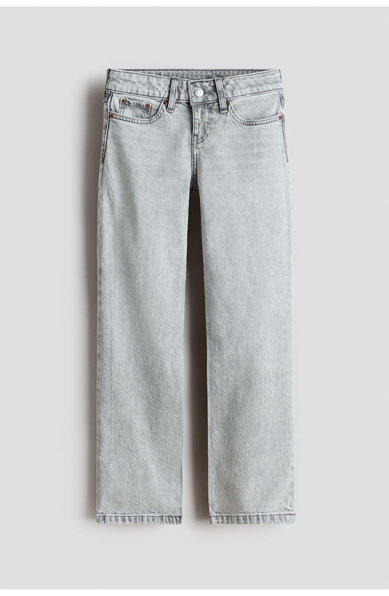 H&M Straight Leg Jeans, Main, color, Light Denim Gray