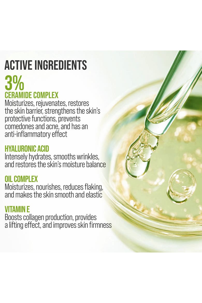 Face moisturizer with Ceramide for Moisturizing & Barrier repairing with 3D Massage Applicator, Alternate, color, White