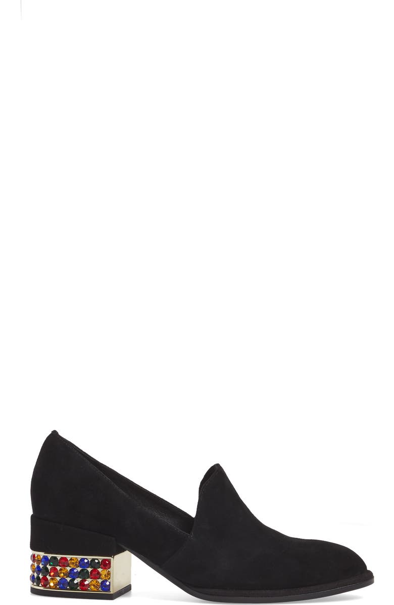 Jeffrey Campbell Serlin Jeweled Heel Loafer, Alternate, color,