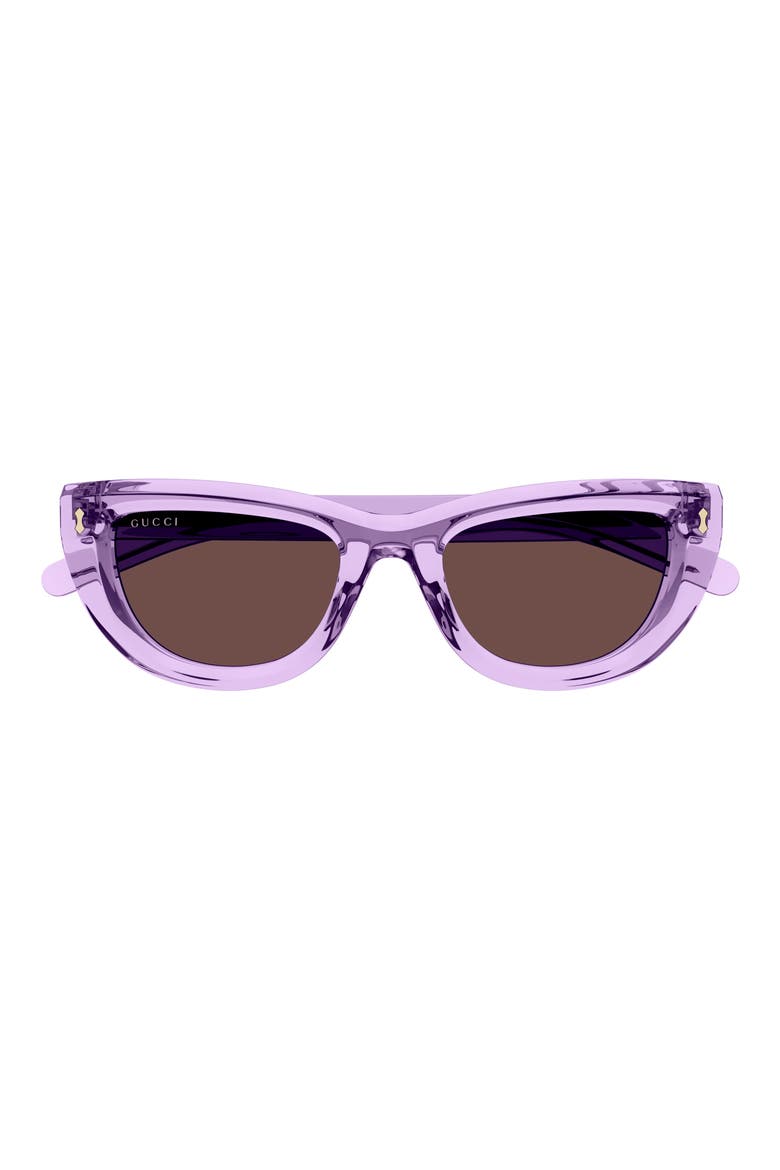 51mm Cat Eye Sunglasses, Main, color, VIOLET