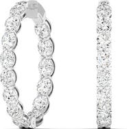 Everlee Double Oval Lab Diamond Hoop Earrings in 14K