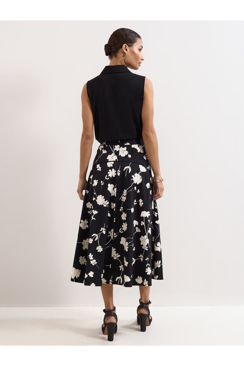 Mavis Floral Skirt, Alternate, color, Black/Ivory