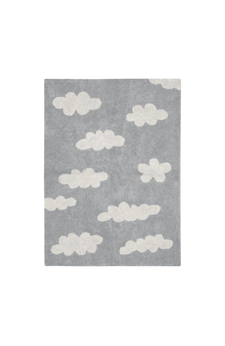 Lorena Canals Washable Rug Clouds, Main, color, Grey, Natural