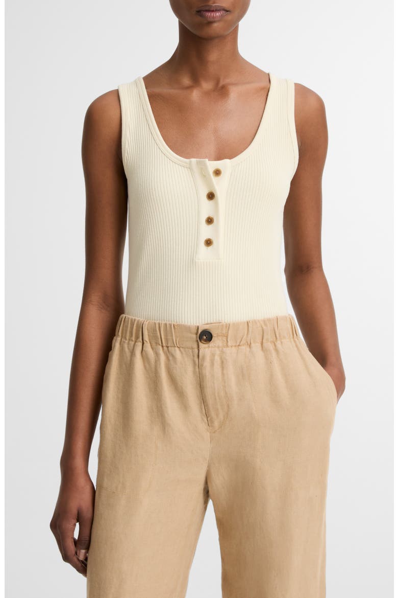 Henley Rib Tank, Main, color, SUN IVORY