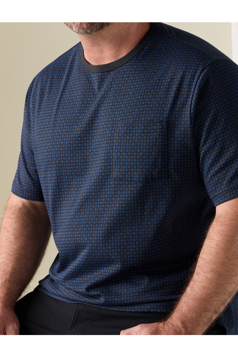 Big & Tall Allover Printed Moisture-Wicking T-Shirt, Alternate, color, BLACK
