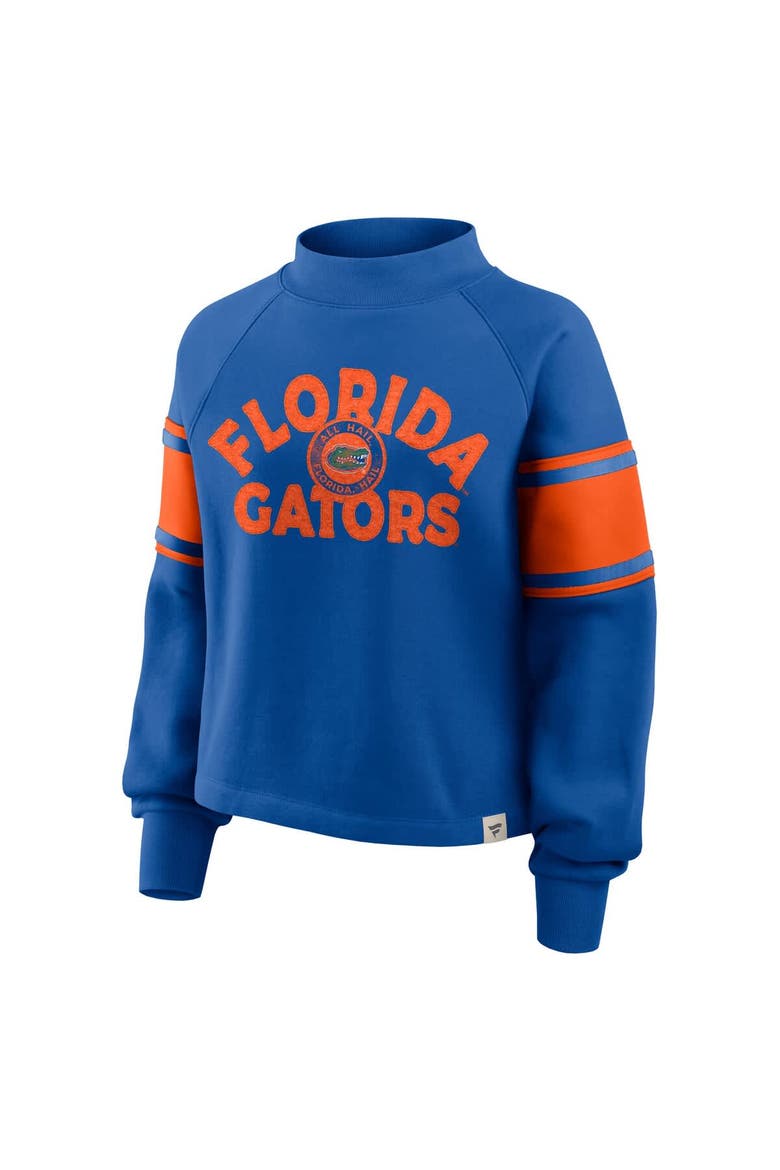 Women's Fanatics Royal Florida Gators Oversized Hometown Premium Punt Coverage Raglan Pullover Sweatshirt, Alternate, color, Royal