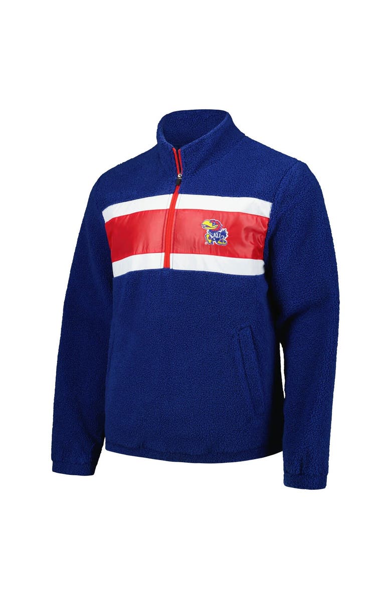 G-III SPORTS BY CARL BANKS Men's G-III Sports by Carl Banks Navy Kansas Jayhawks Pinch Runner Half-Zip Top, Alternate, color, Navy