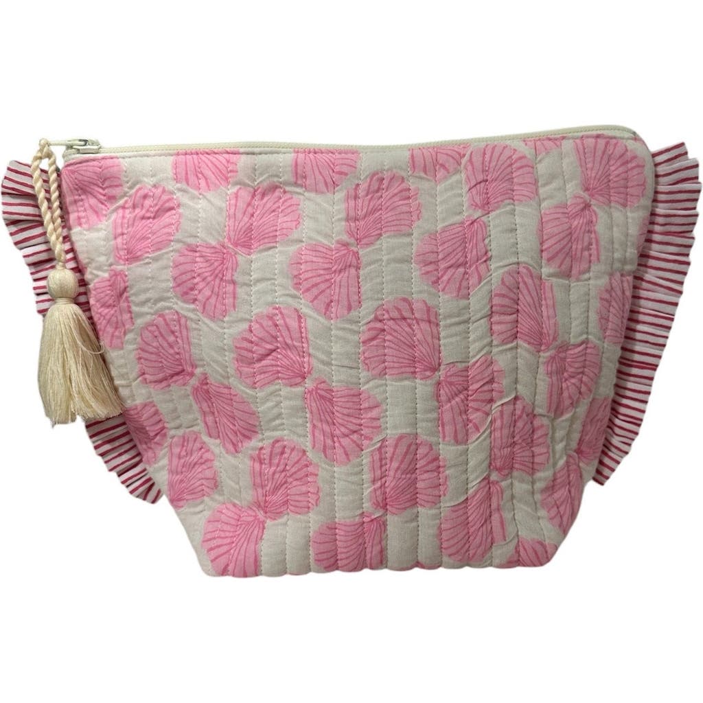 Mer St. Barth La Plage Ruffle Pouch In Pink