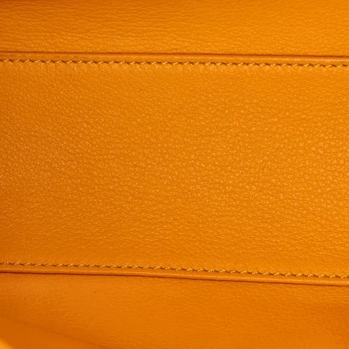 Pre-owned Goyard Goyard Saigon Top Handle Bag Coated Canvas With Leather Mini In Yellow