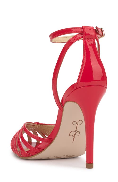 Jessica Simpson Paveri Ankle Strap Pointed Toe Pump In Poppy