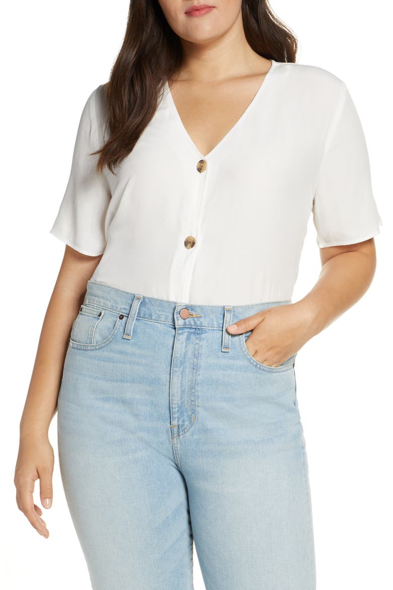 Easy Woven Top (Nordstrom Exclusive), Alternate, color, IVORY CLOUD