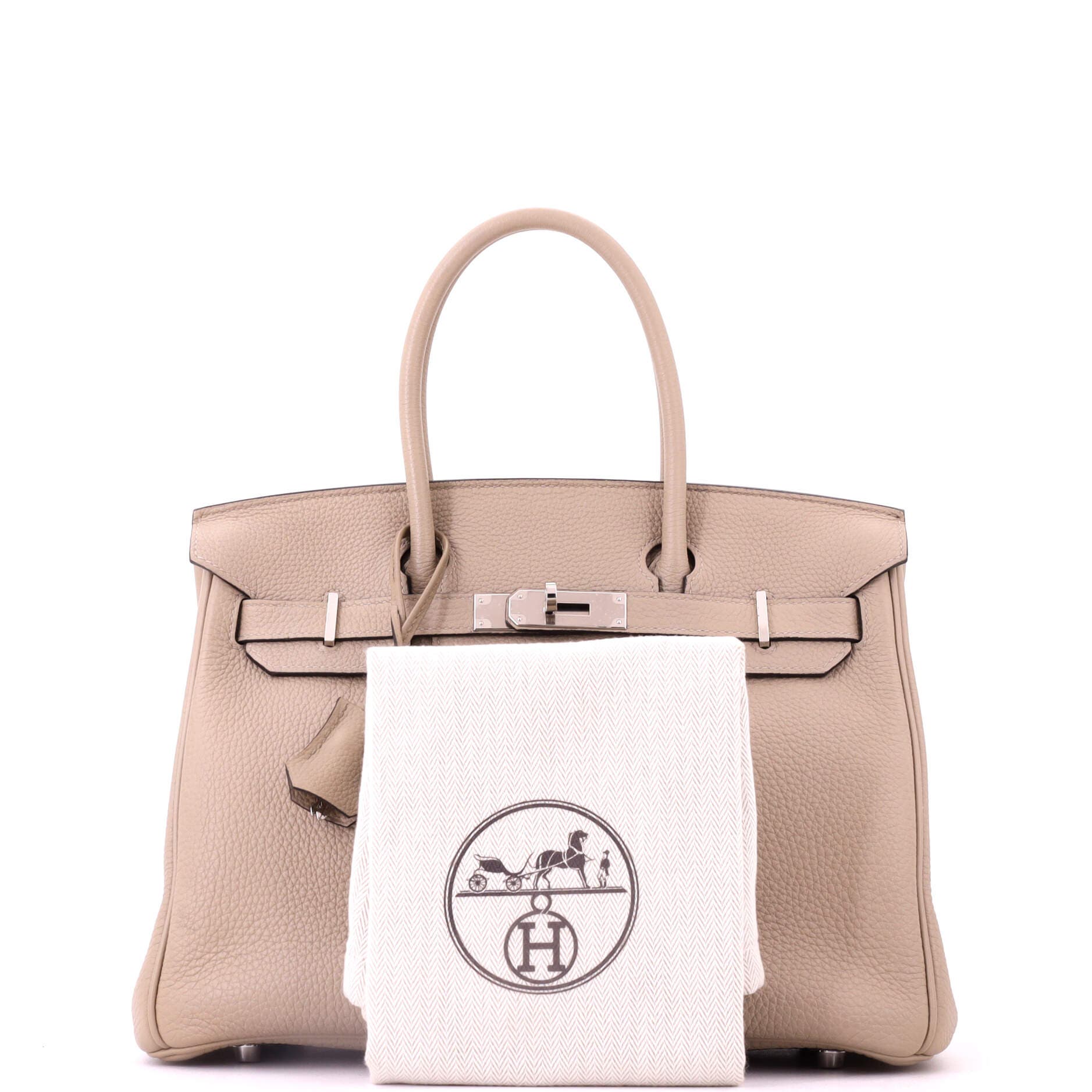 Pre-Owned Hermes Birkin Handbag Grey Togo with Palladium Hardware 30, Alternate, color, Gris Tourterelle