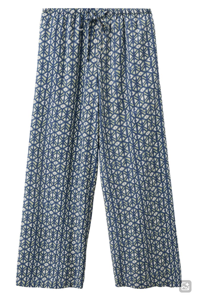 Geo Print Wide Leg Pants, Alternate, color, NAVY