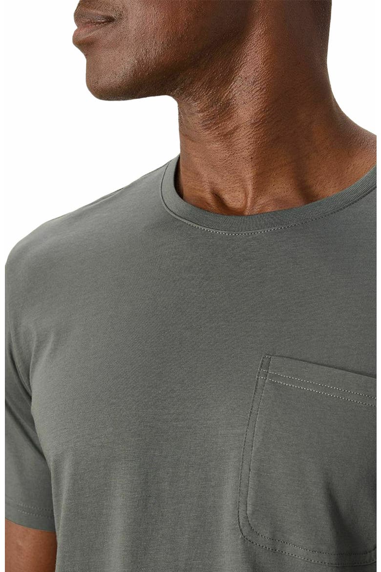 Organic Cotton Softspun Pocket Crew Tee, Alternate, color, Castor Green
