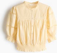 H&M Pintucked Cotton Blouse