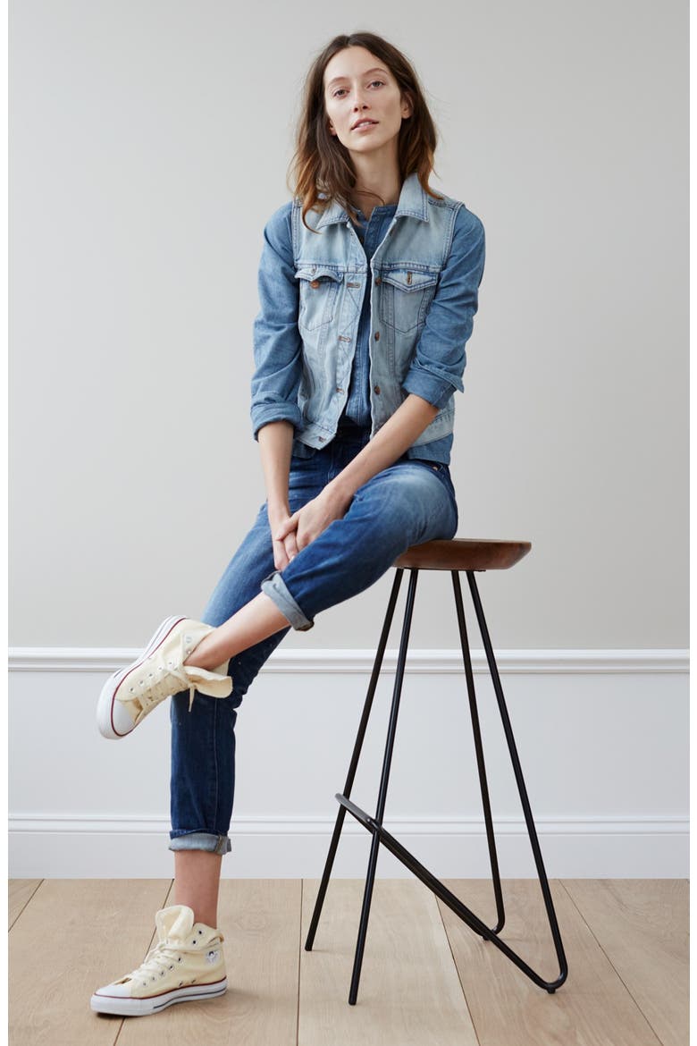 Denim Vest, Alternate, color, CORA