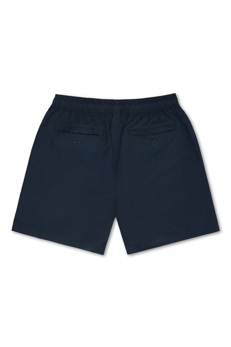 Italian Recycled Nylon Swim Trunk, Alternate, color, Navy