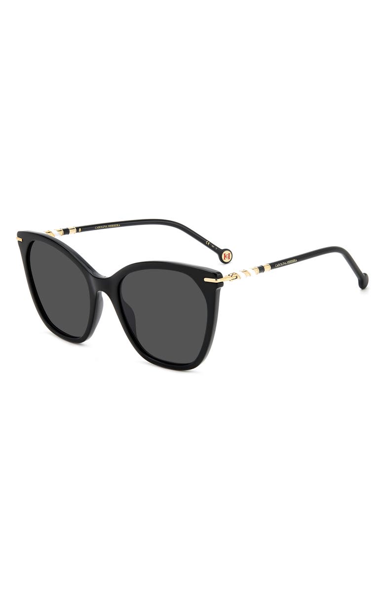 Carolina Herrera 56mm Cat Eye Sunglasses, Alternate, color,