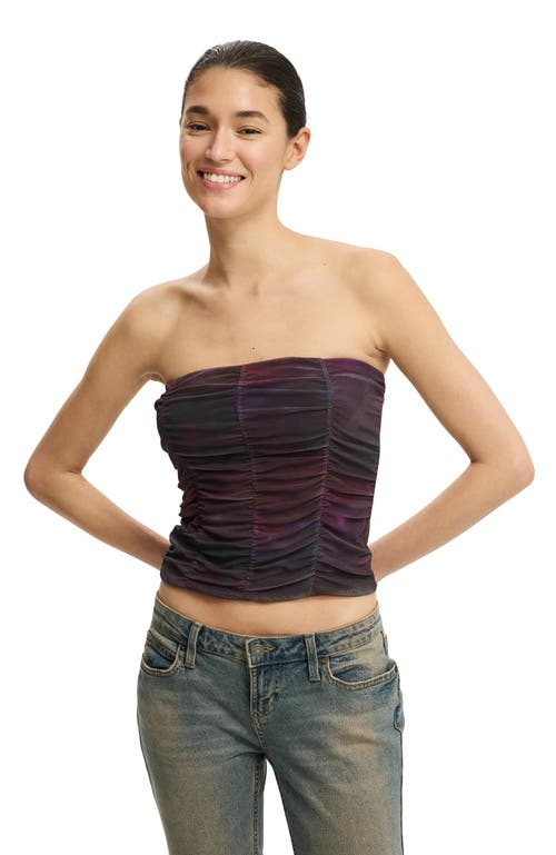Cotton On Cara Corset Bandeau In Burgundy