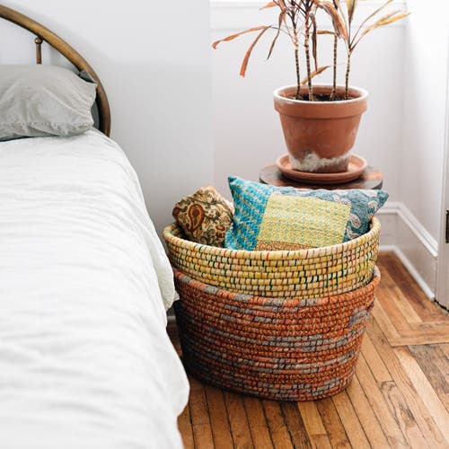Ten Thousand Villages Bright Day Laundry Basket In Multi