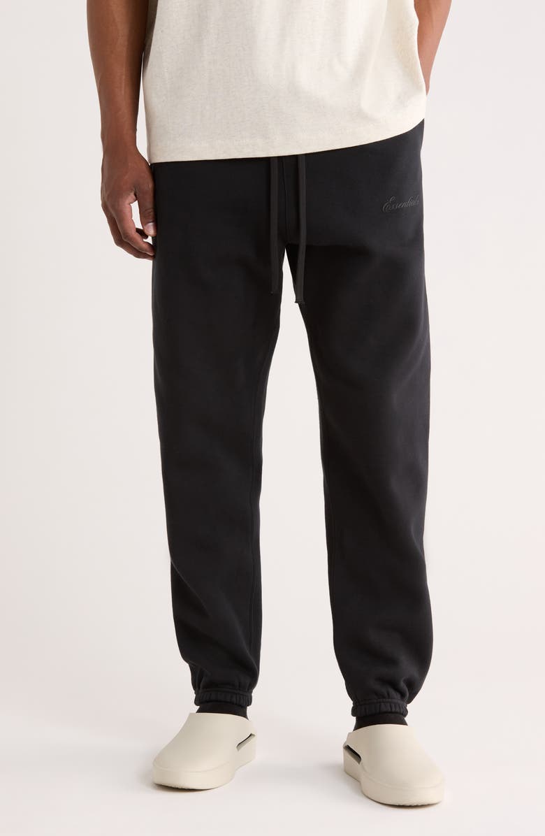 Fear of God Essentials Classic Fleece Joggers, Main, color, Vintage Black