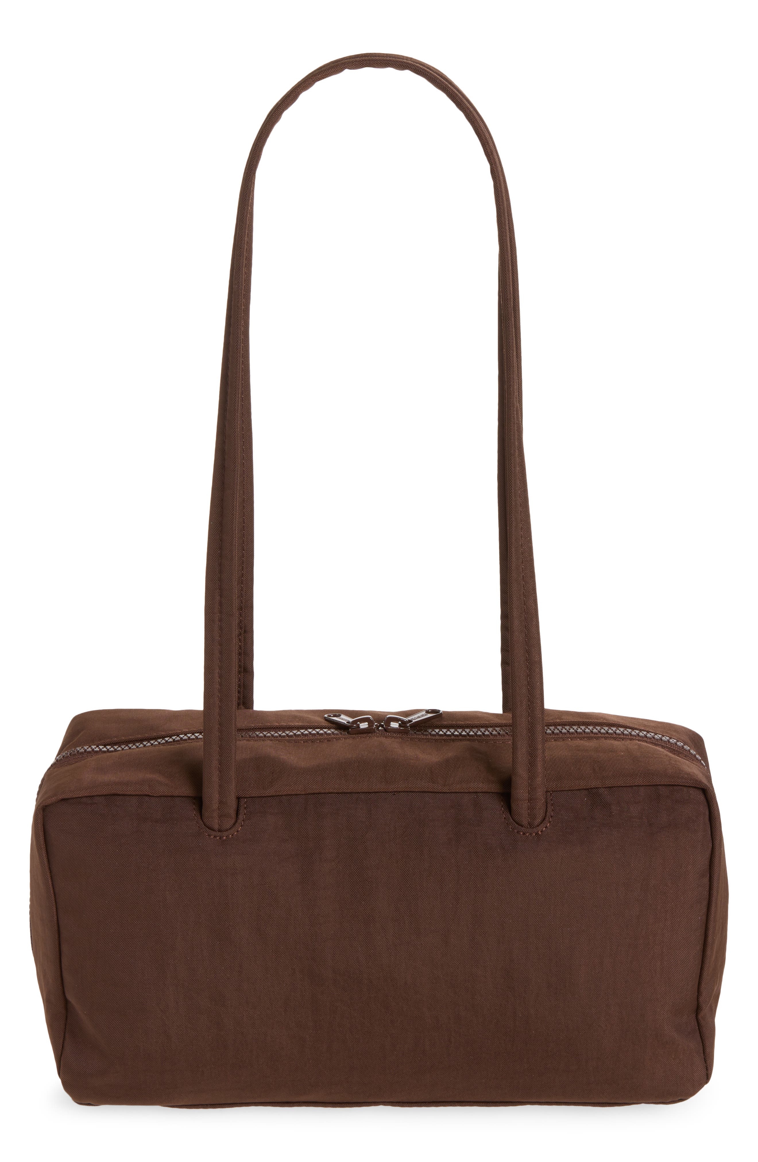Recycled Nylon Bowler Bag, Alternate, color, COFFEE