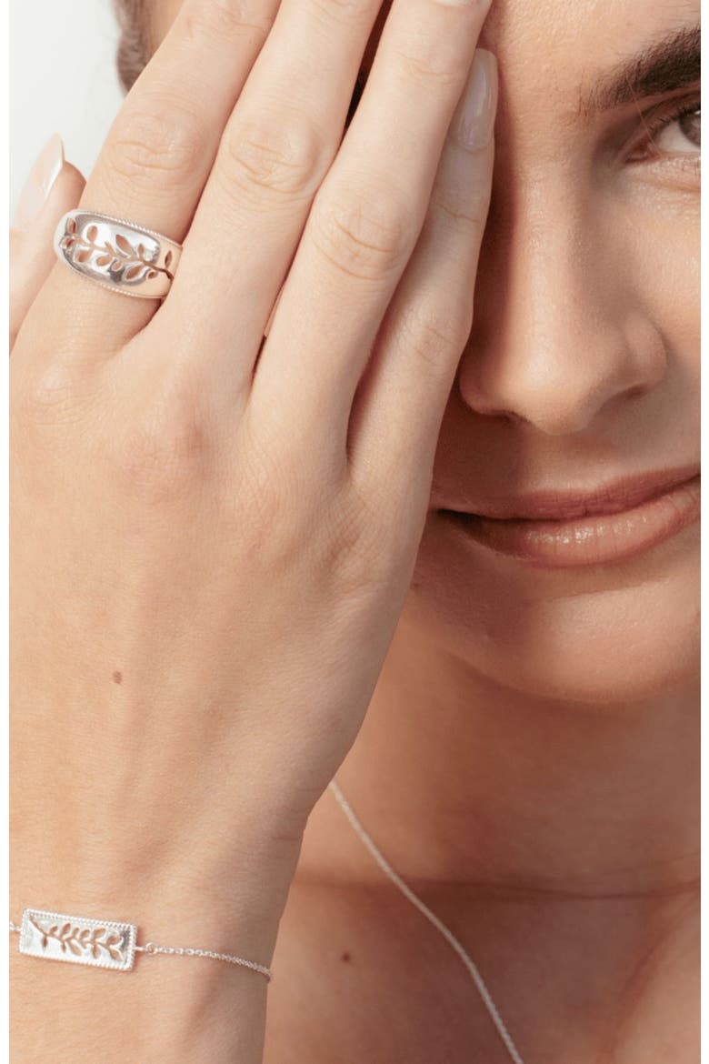 Olive Branch Ring, Alternate, color, Sterling Silver