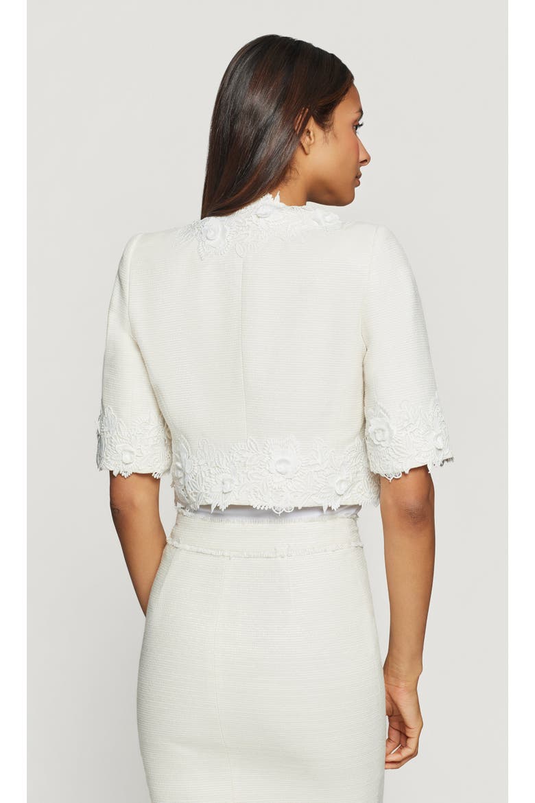 Nicco Lace Combo Tweed Jacket, Alternate, color, Cream