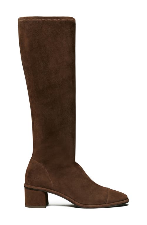 Tory Burch Cap-toe Knee-high Boots In Brown