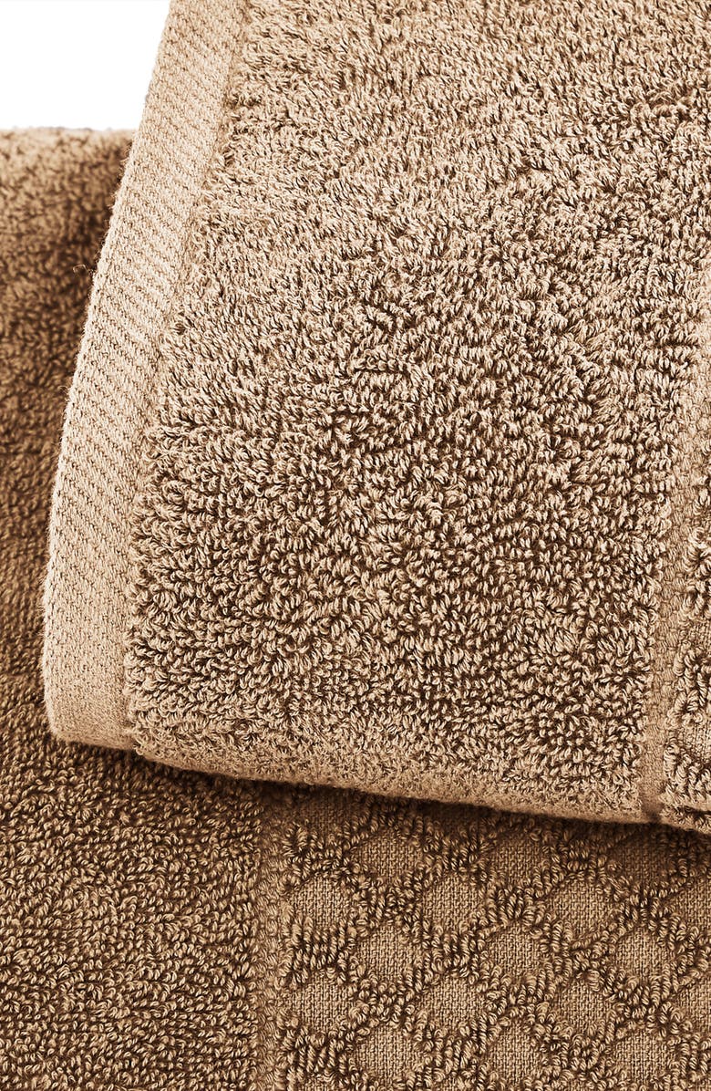 Woven & Weft Diamond 6-Pack Washcloths, Alternate, color, Mocha