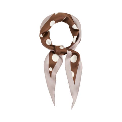 "Retro Polka" Silk Diamond Neckerchief