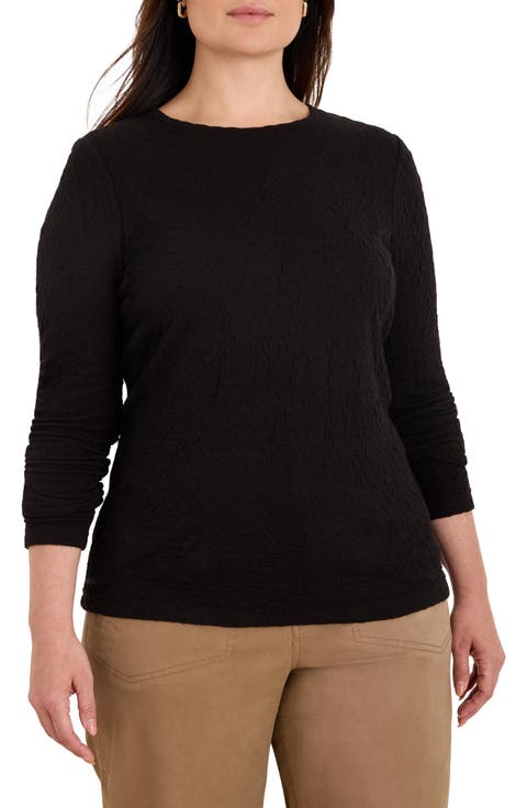 Crinkle Knit Textured Top