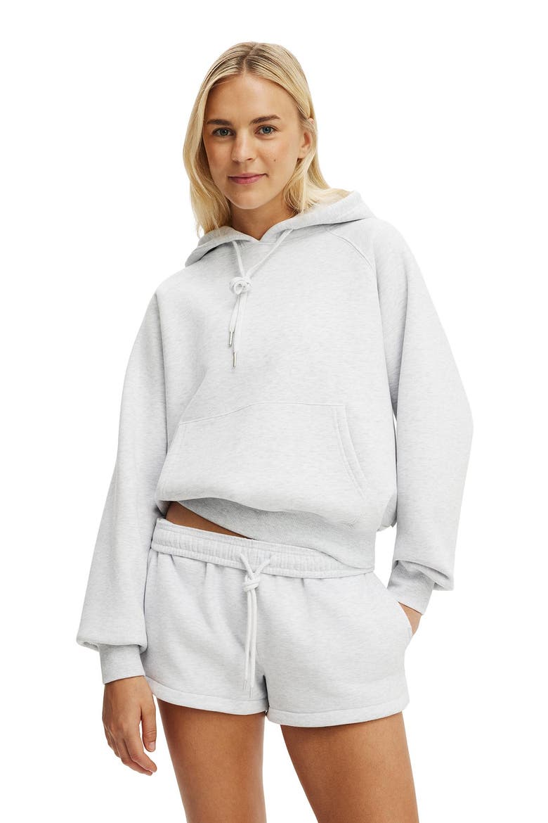 Women's Active Plush Classic Mini Short, Alternate, color, Cloudy Grey Marle