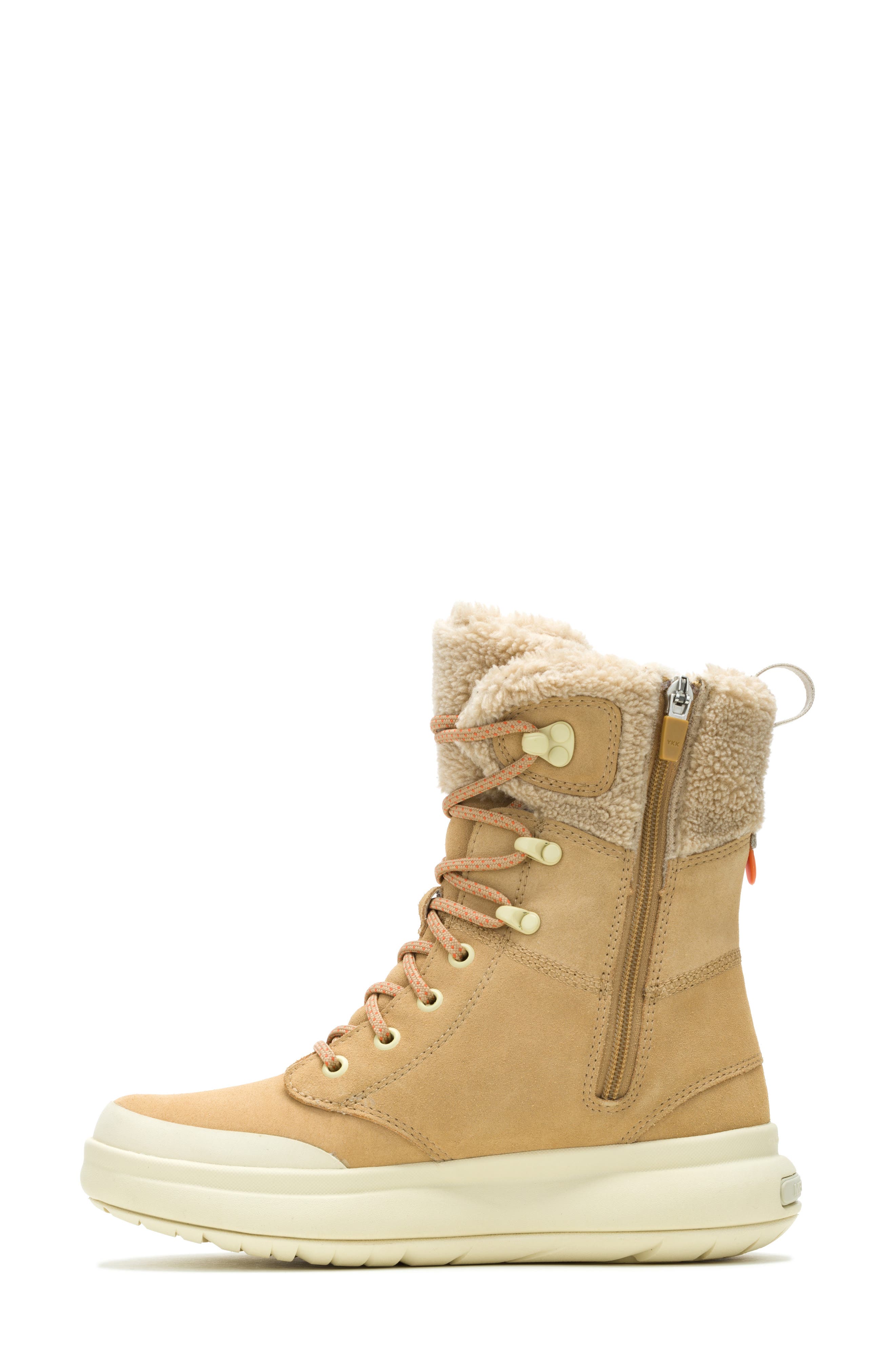 Merrell Marquette Thermo Waterproof Faux Shearling Lined Boot, Alternate, color, Tan